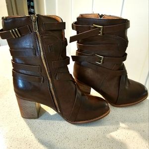 Brown Strappy Boots